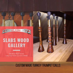 Turkey Trumpet Call Turkey Call Cocobolo Epi Wood Custom Made Slabs Lake City SC Wood Gallery
