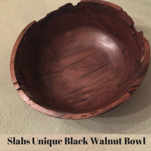 Black walnut Ornate Custom handmade wood bowl Slabs Lake City SC. The quality character has so much color and burl. Eyecatching and a treasure.