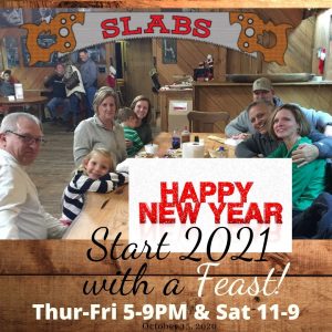 Restaurant near me nearby Lake City dining; New Years Day Eve Weekend Open BBQ places to visit discover Slabs Lake city south Carolina