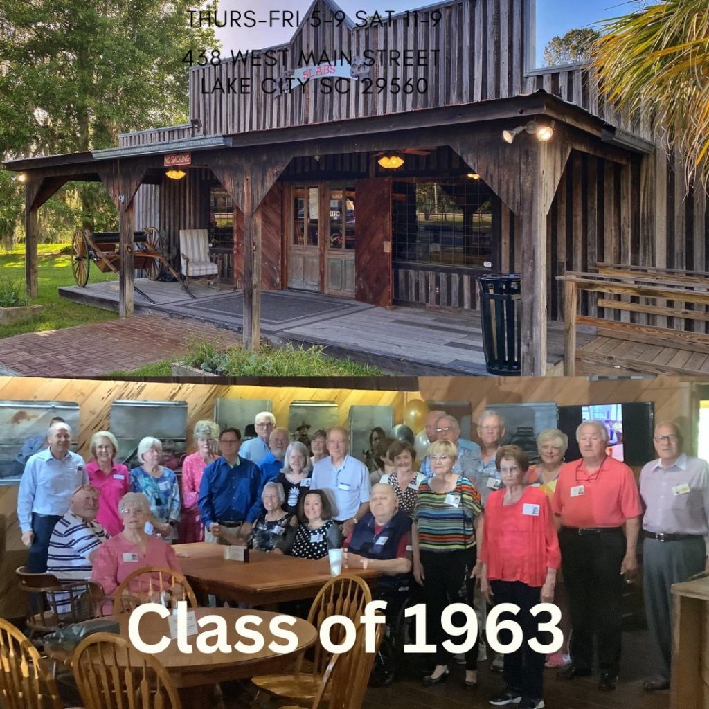 slabs bbq restaurant class reunion Lake City High School Class of 1963 South Carolina
