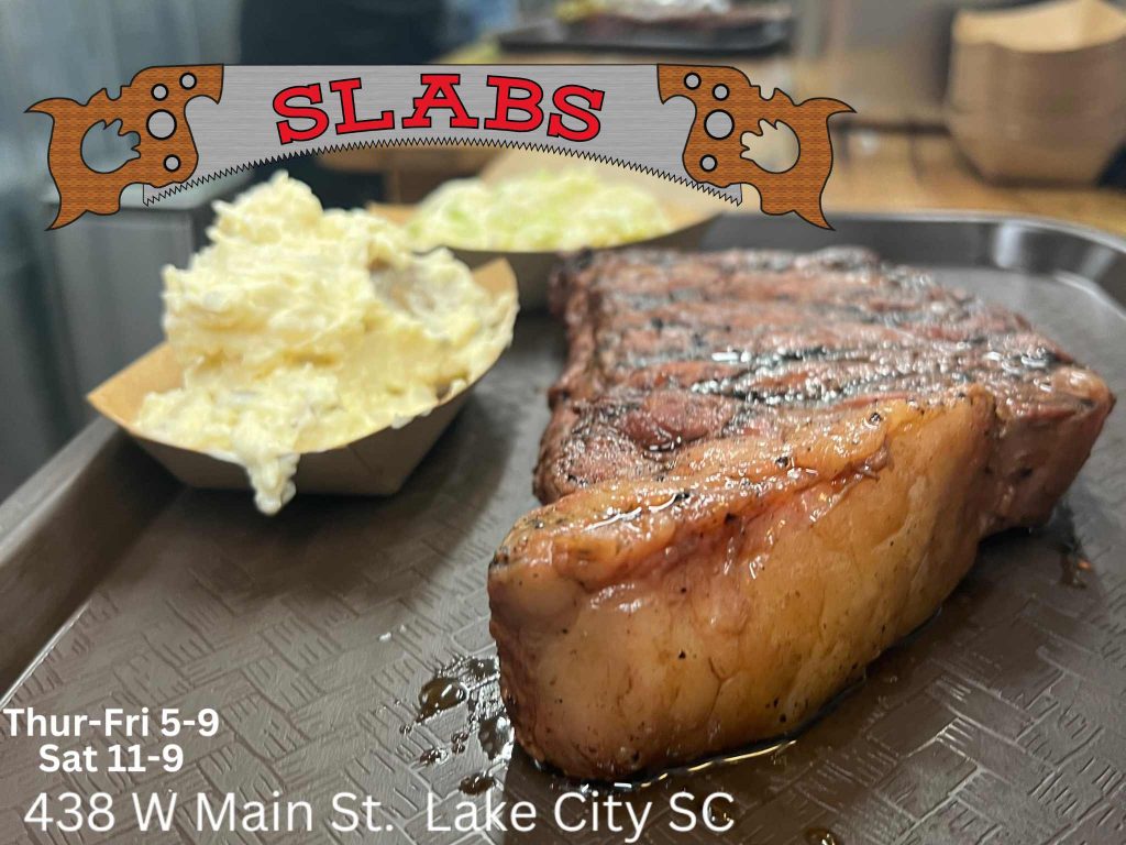 best ribeye steak lake city south carolina Slabs restaurant 