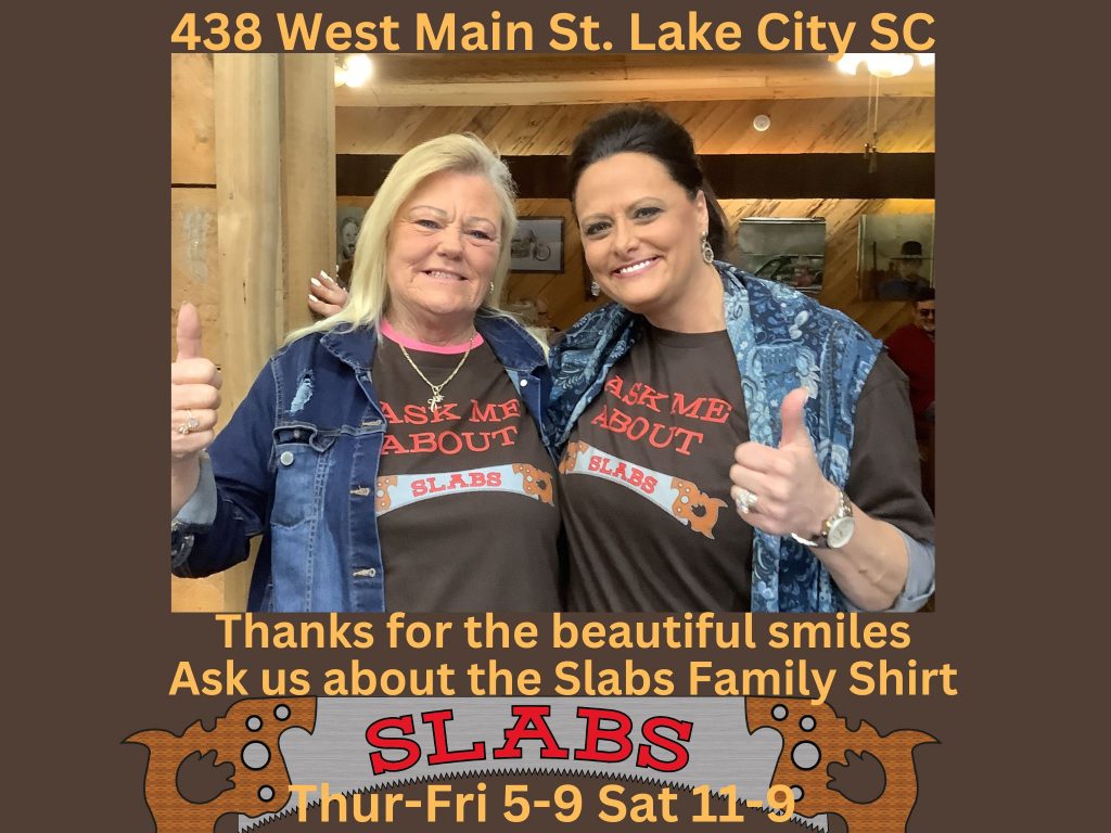 Slabs Lake City Events February two pretty ladies Slabs tshirts 